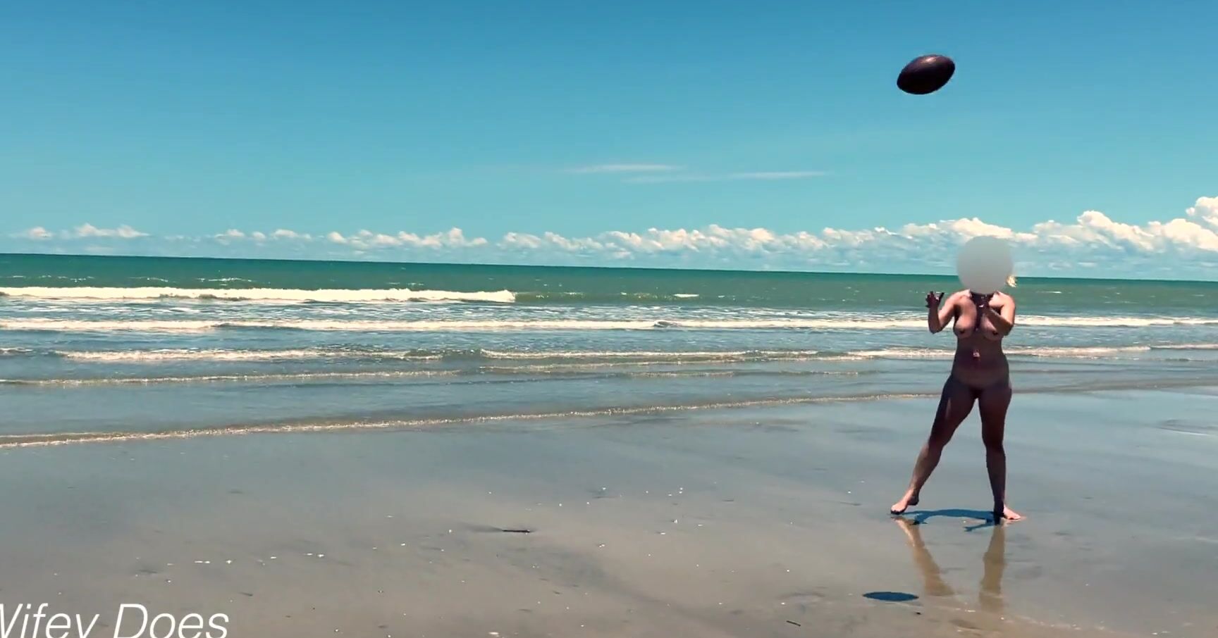 wifeydoes hot milf plays nude public beach football enjoy Pornhub