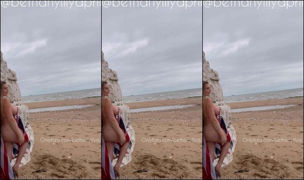 Bethanylilya Only Wearing My Country S Flag On A English Beach