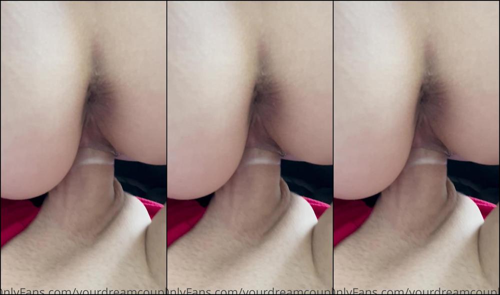 Yourdreamcouple Creampie Fuck D Was Editing Videos So I Got On The Bed And I Pulled His Shorts To The Si