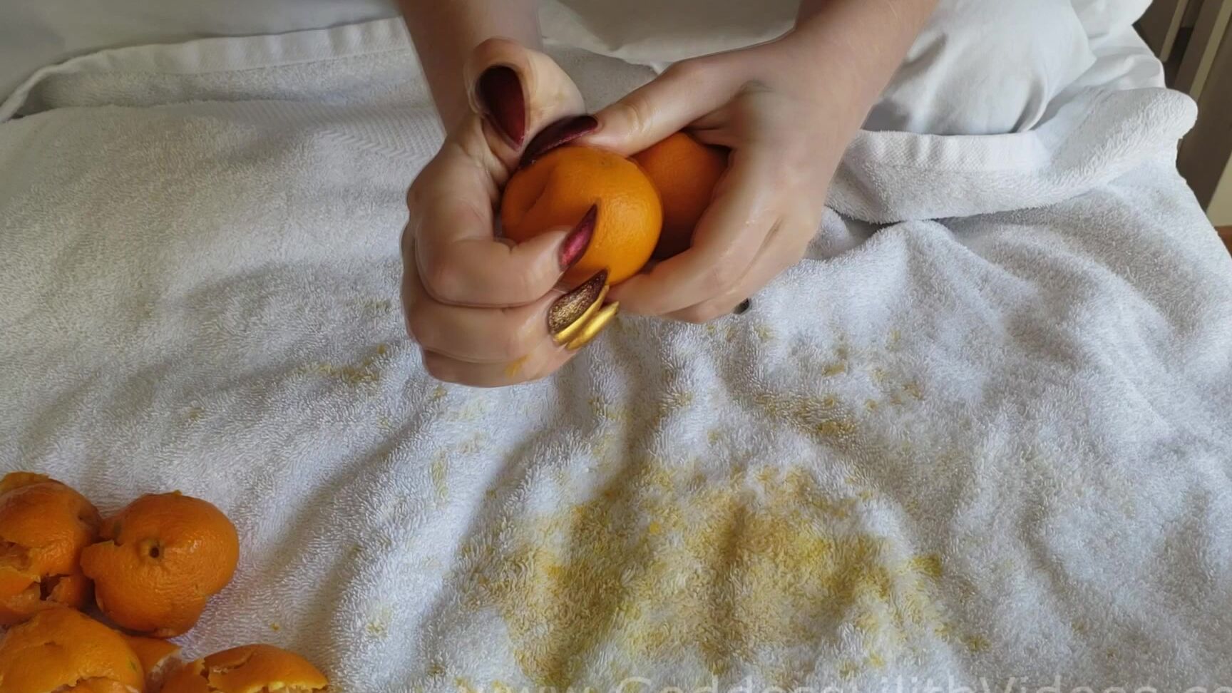 Goddess Lilith - Orange Destruction With My Long Nails ManyVids