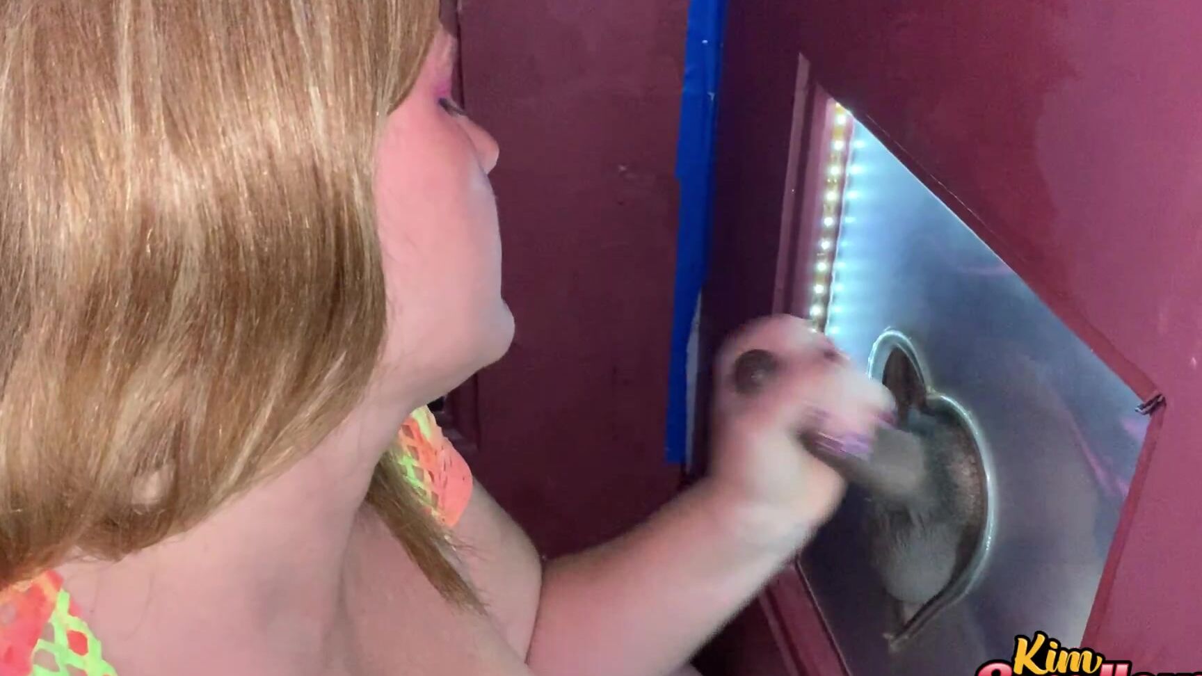 Gloryhole,Cum Swallowers,Swallowing / Drooling,Interracial,Blowjob kimswallows gloryhole neon blacklight cumfun ManyVids