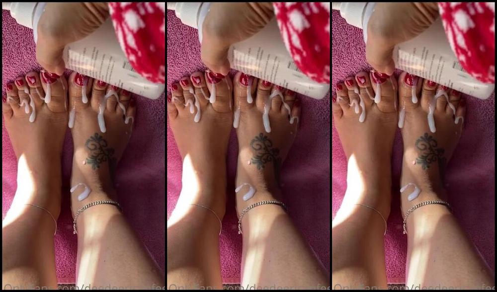 Deedeericanfeet Onlyfans As Requested Drenching These Cute Piggies In Jizz Old Pedi