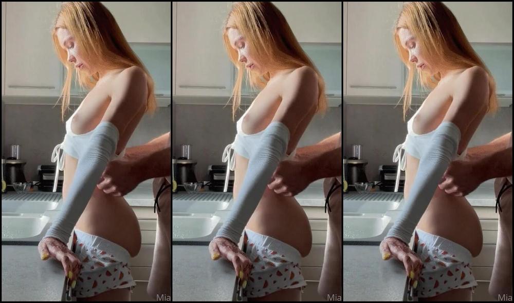 Miabandini He Fucked My Little Pussy In The Kitchen And When He Was Done Usi