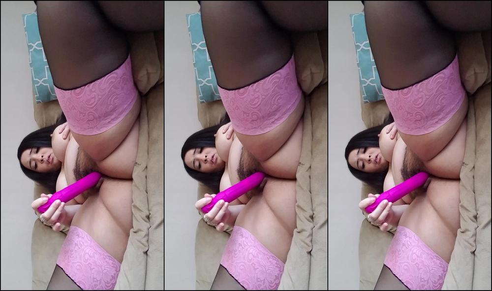 BBW, Amateur, Dildo Fucking, Garter & Stockings loveraquelxo bbw with spinning dildo custom ManyVids