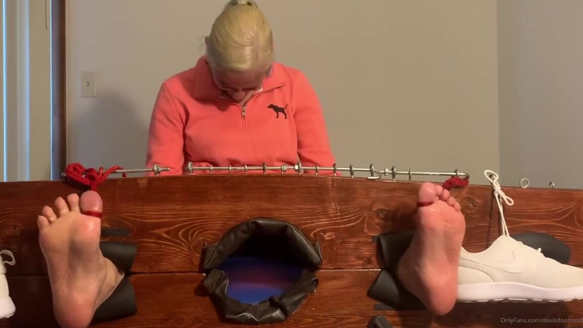 Devilsfootstool Onlyfans Angelica Tickled In The Stocks