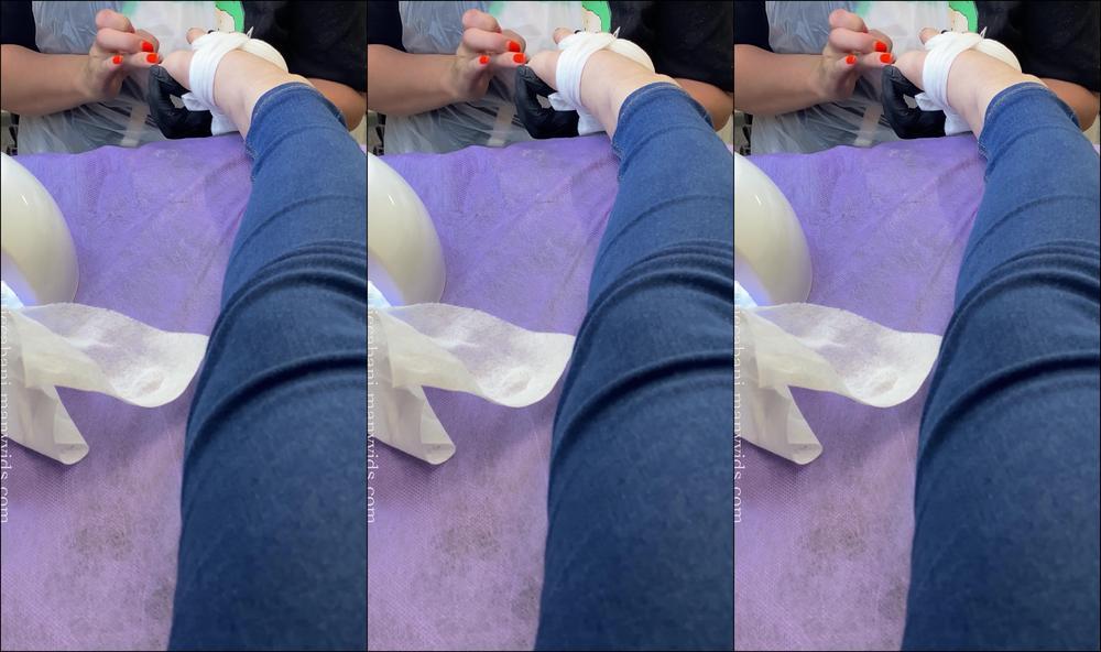 Feet, Foot Fetish, Pedicures, SFW, Toenail Polish cutiecabani salon pedicure ManyVids