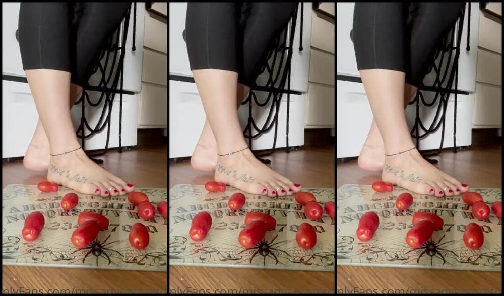 Adventuretoeskat Nicknamed Missadventuretoeskat Onlyfans Watch Me Squish These Tomatoes Under My Powerful Soles Available For Custom Requests Worn Items