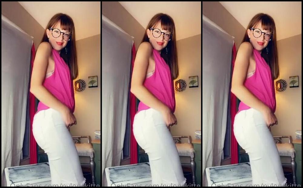 Nylonskitten Nicknamed Nylonskitten 09 18 2020 Onlyfans Video Little 2 Min Vid Clip From Last Night In My Nylons Under White Jeans