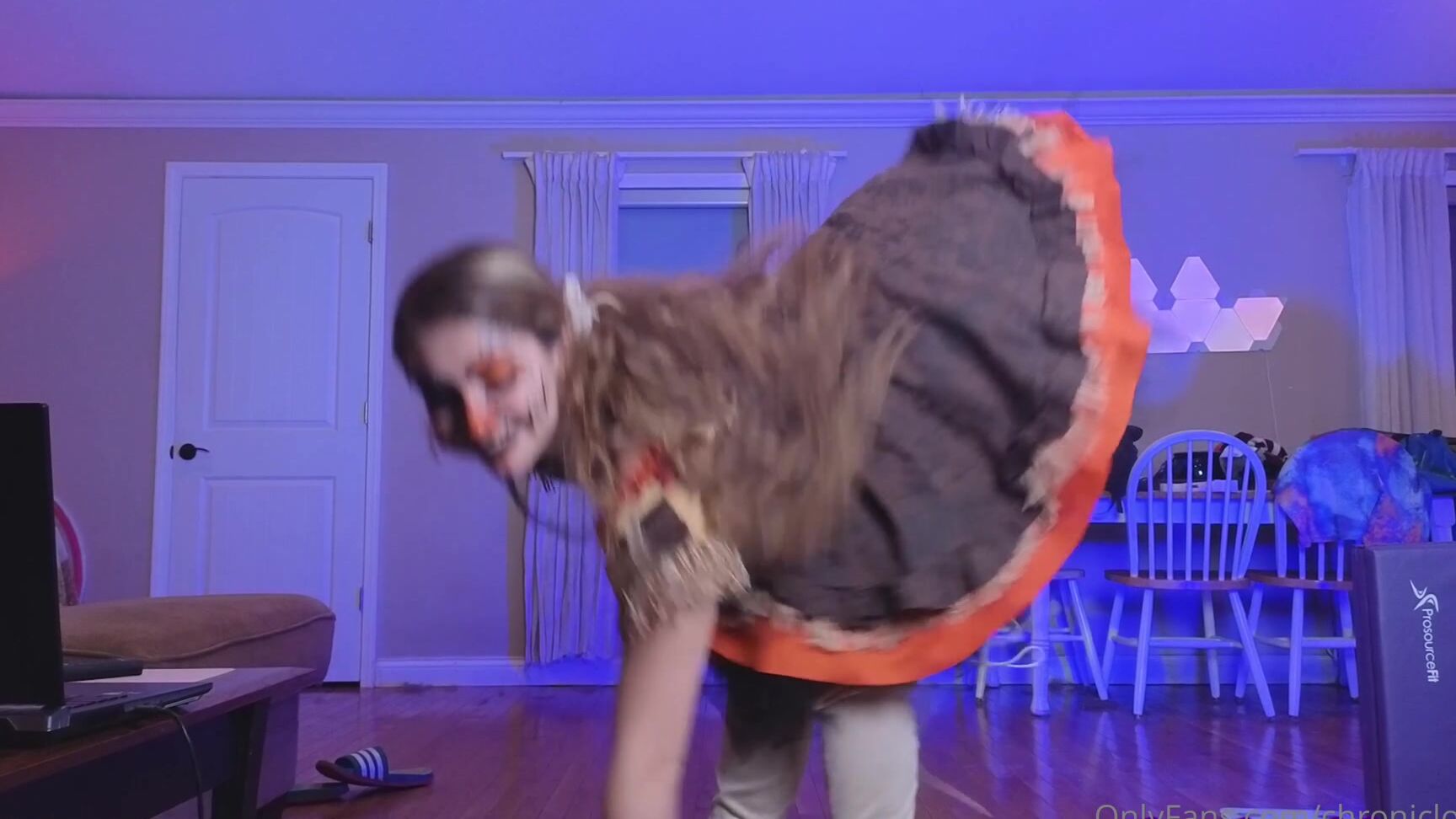 Chroniclove69 3546780083 10 31 2024 Happy Halloween Spooky Scarecrow Hula Dance To Celebrate