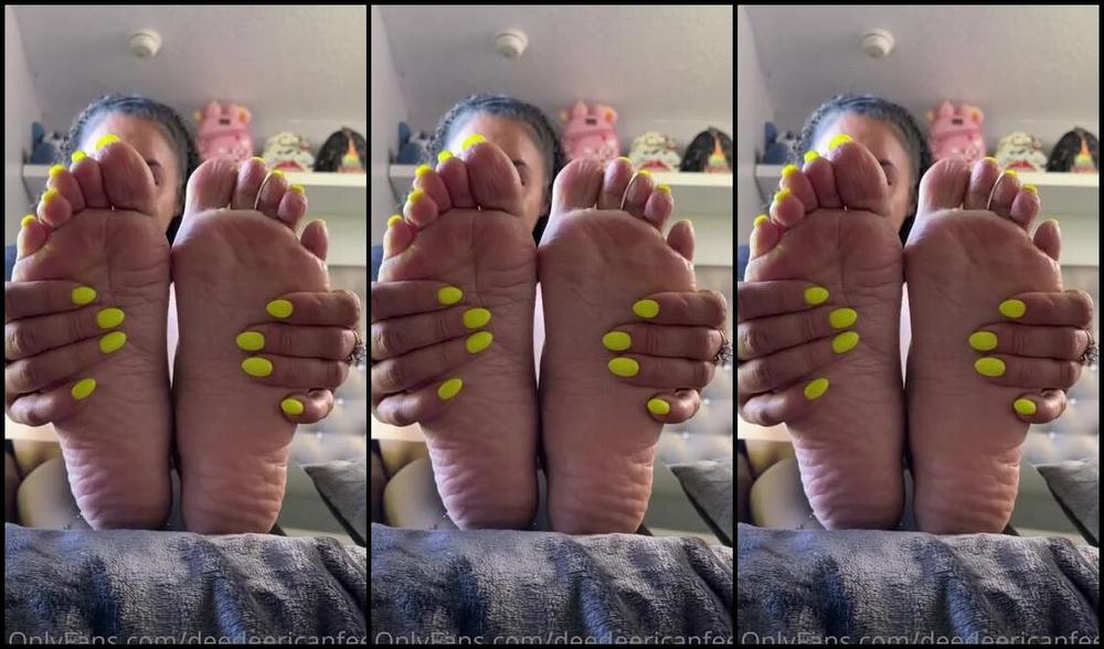 Deedeericanfeet Onlyfans New Pedi Mani Neon Yellow Goes Great Wit My Tan