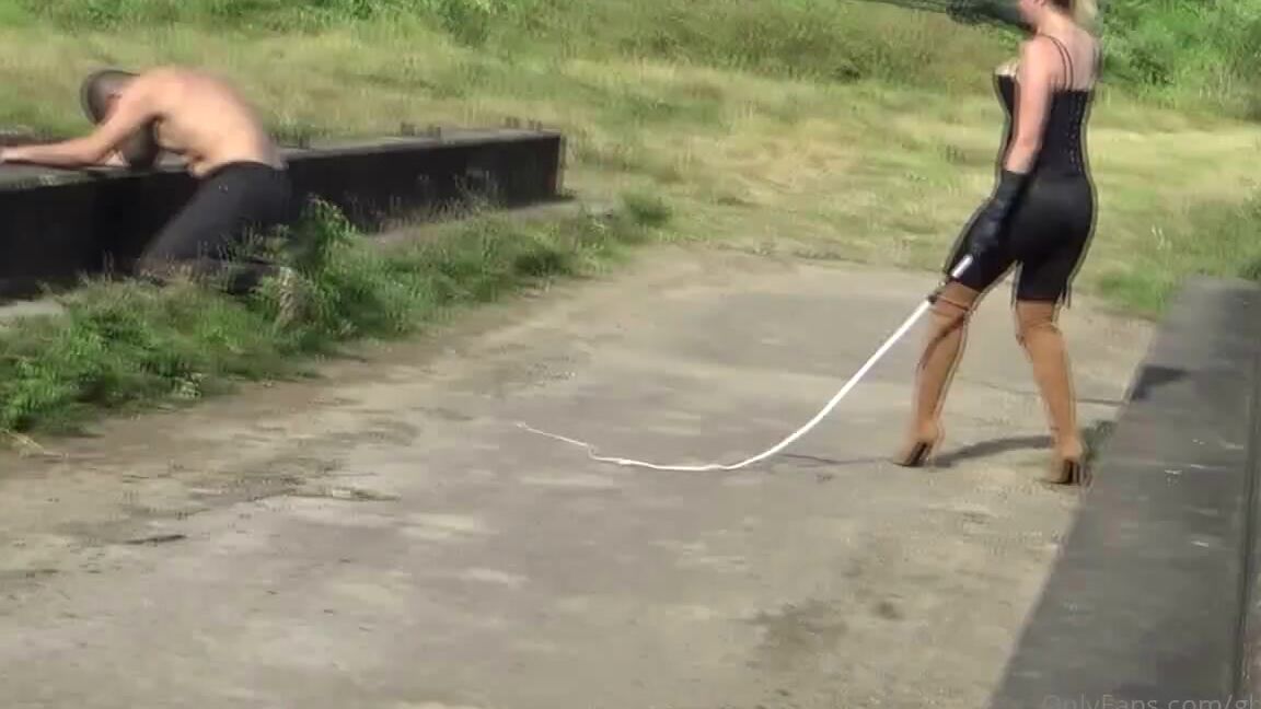 Ghrfan Onlyfans The Sublime Queen Of The Farm Of Pain Is Taking Her Slave For A Nice Bullwhipping