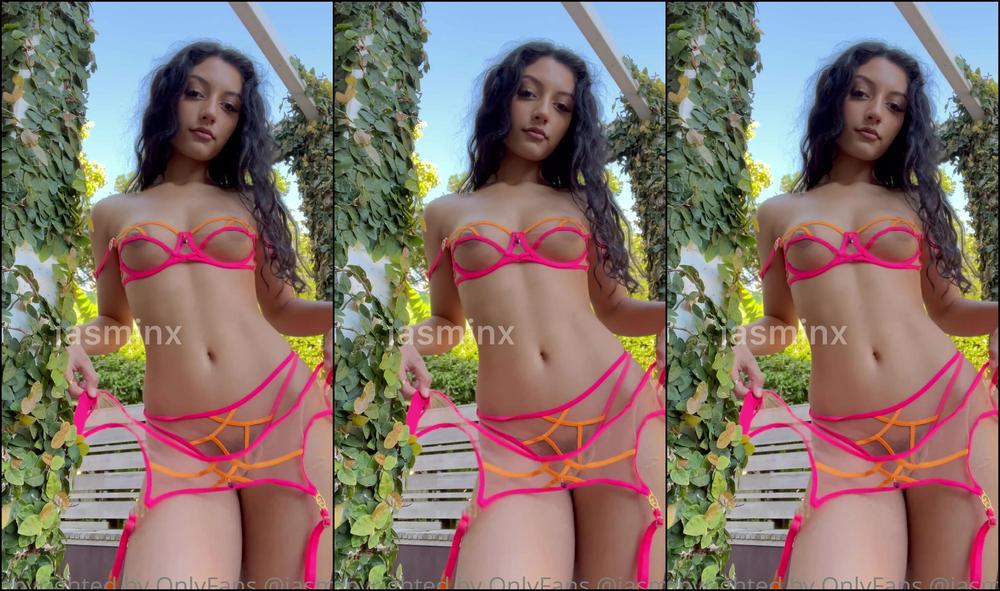 Jasminx Watch Me Strip Out Of My New Lingerie Outside And Play With My Pussy Until I Cum My N