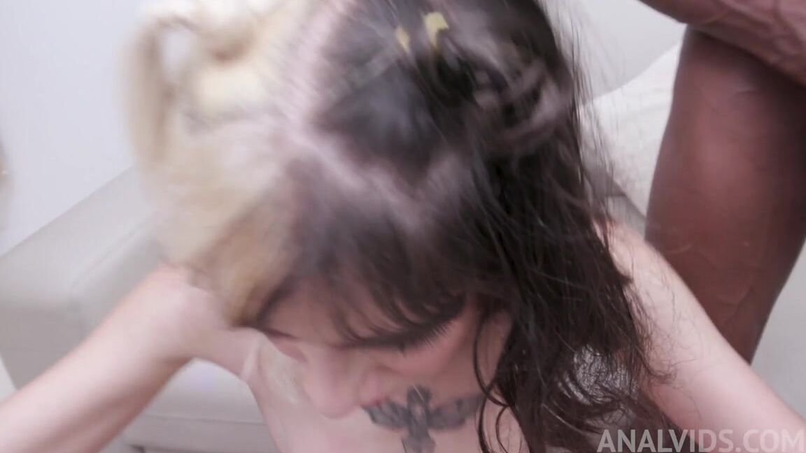 Deep Throat, First Time, Blowjob, Airtight, Anal, Gapes, Double Penetration, Interracial, Teen, Cum Swallowing Azukat - Hot slim teen Azukat gets her first DP with 3 BBC YE078 SiteRip