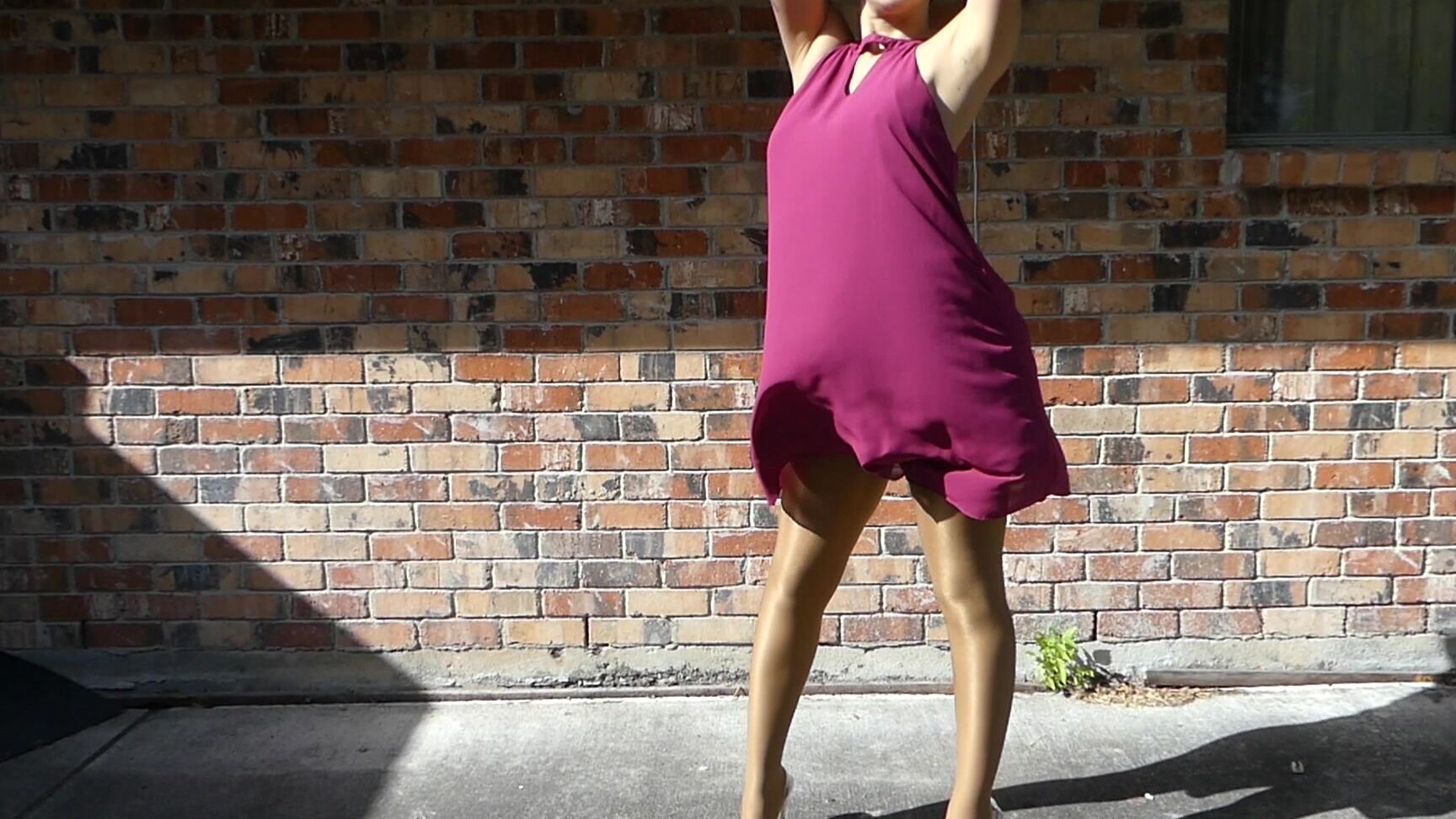 Brookefoxx Outdoors Pantyhose Modeling