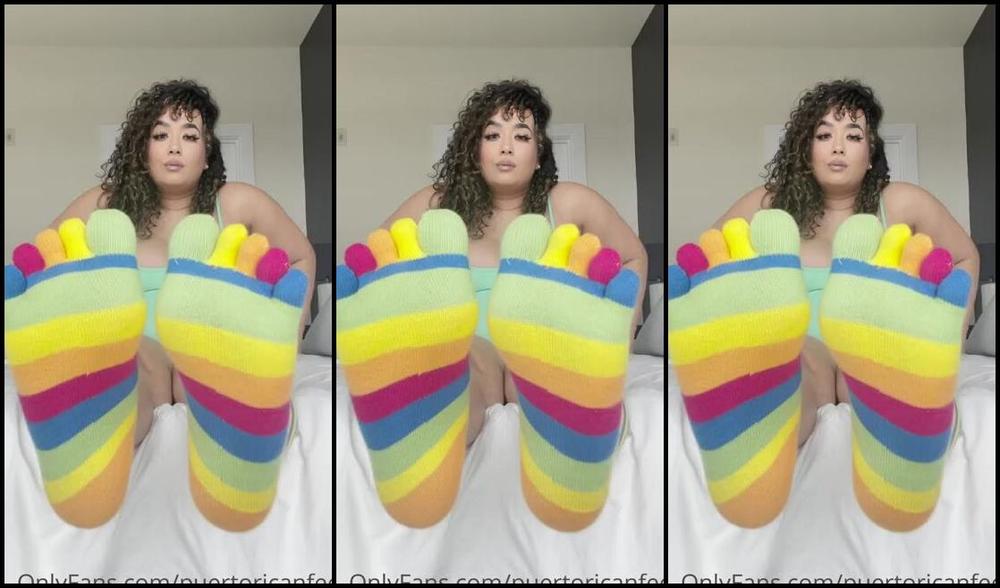 Puerto Rican Nicknamed Puertoricanfeet Onlyfans Sock Tease With My Cute Toe Socks Now I Need To Do An Fj In These