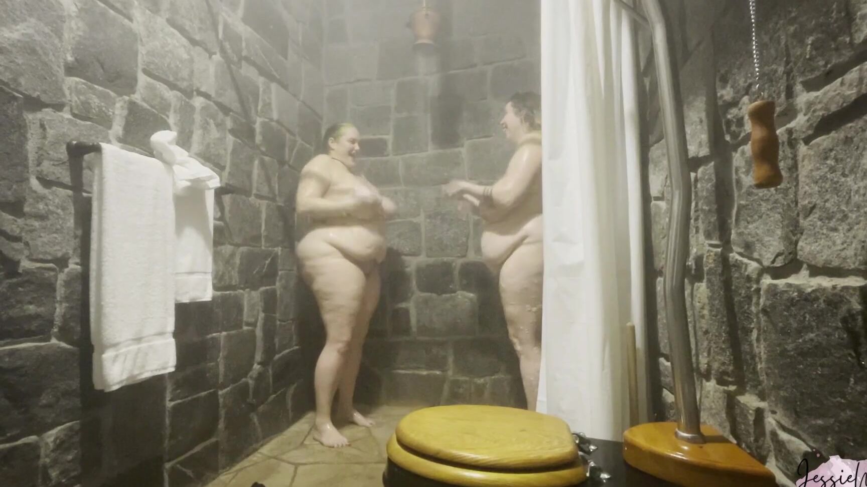 Jessieminx After A Long Day Of Filming In The Pool Athenablaze And I Take A Shower Together No Did