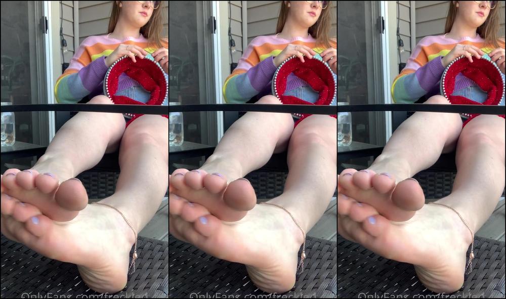 Freckled Feet Hey Neighbor Feel Free To Stare As I Do Some Knitting On My Porch Watch Till The En