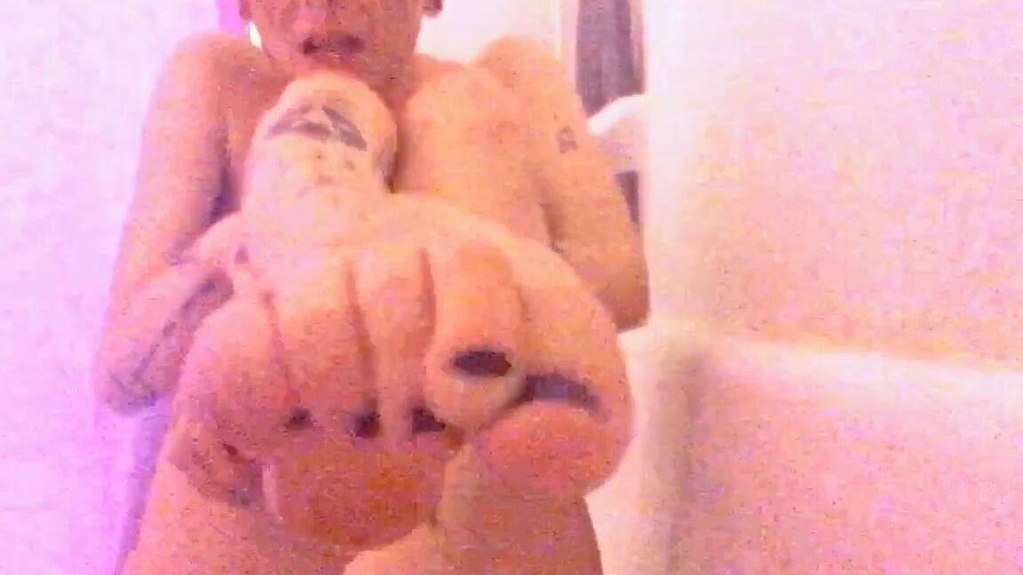 Pink Pagan Slutty Bitch Fucks Herself In The Shower