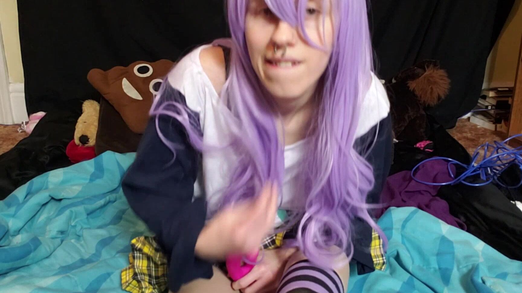 Cosplay, Role Play, Solo Female, Solo masturbation, Toys xxecstacy horny mizore with rabbit vibe ManyVids