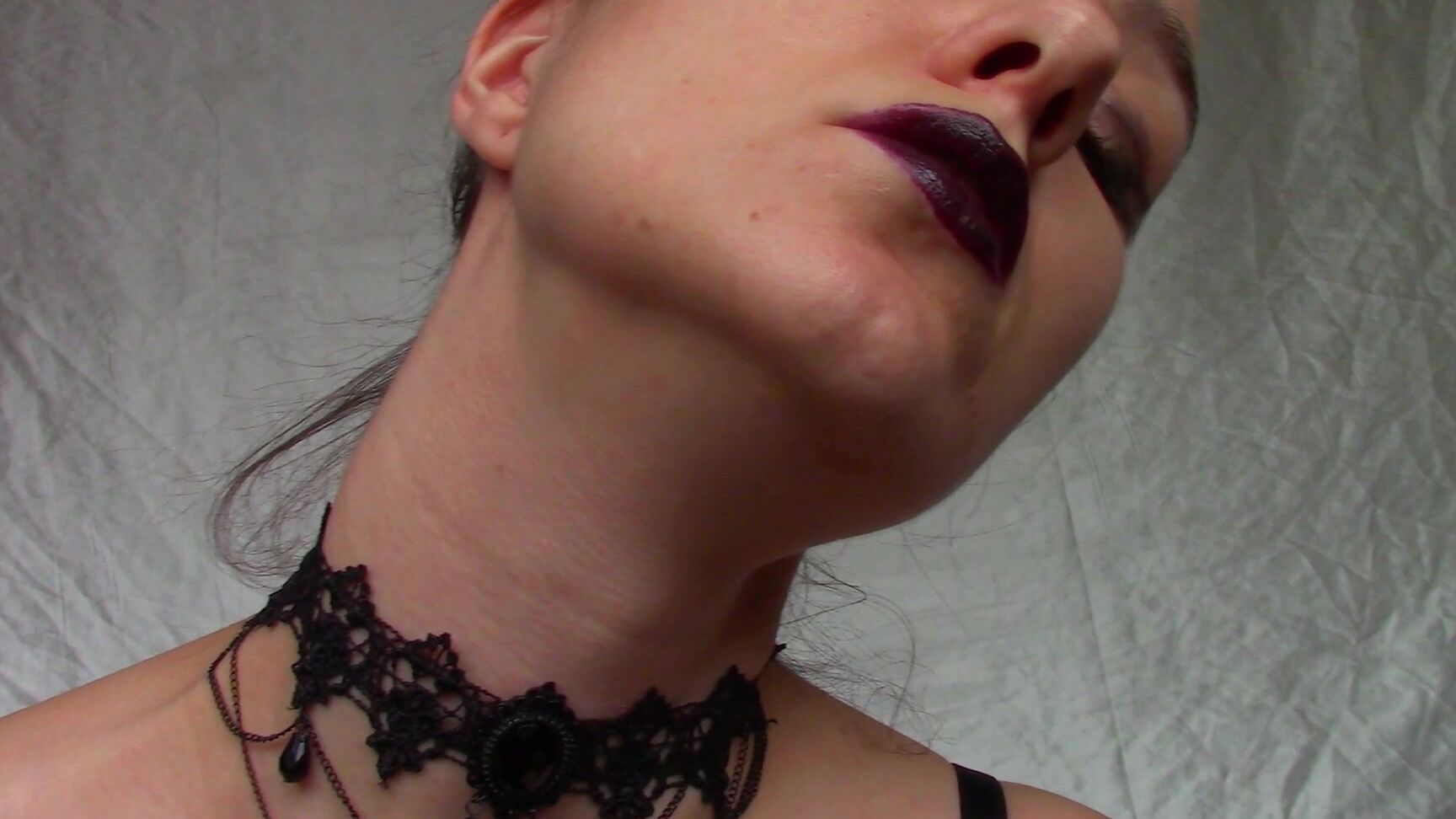 "Goddess Vanessa" neck brace fetish, throat fetish, gloves Halloween Neck For Worship manyvids
