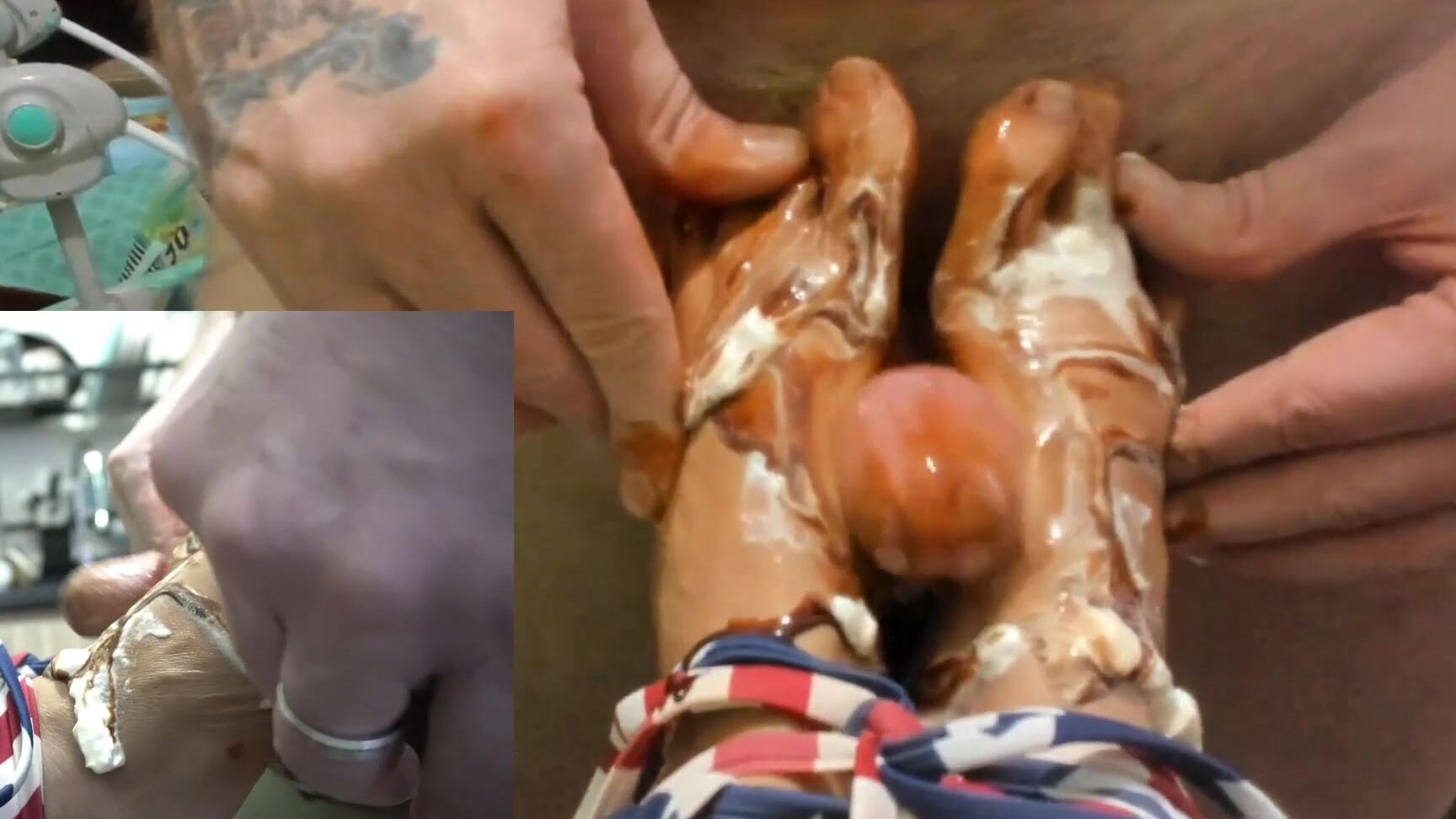 Sexygamingcouple Foot Fetish Sunday Licking Feet Whole Foot In Mouth Fucking Feet Cum On Feet