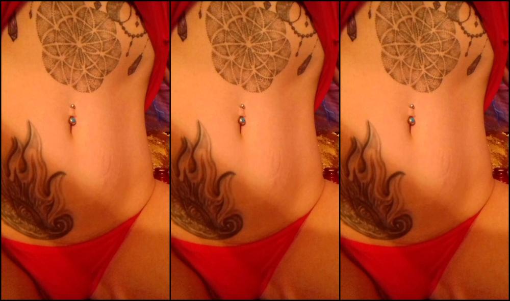 Salem Moon Red Thong Stuff And Suck