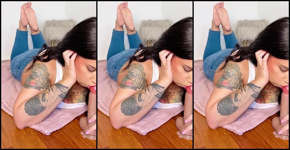 Sweetfeetsy Onlyfans 4 Min Super Sloppy Bj With My Dildo In The Famous Pose Don T Forget You Can See Me Suck The