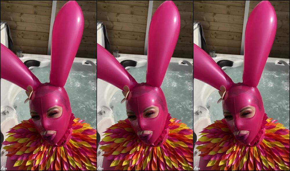 Mfetilicious What A Great Day Again Wearing My Latex Easter Bunny Outfit In The Jacuzzi So Much Fun