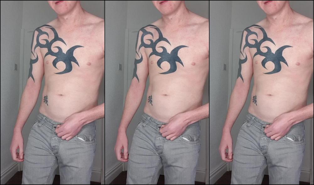 Tomtompics Short Video In Some Grey Jeans Showing You My Hard Cock Check Out The Video Below For M