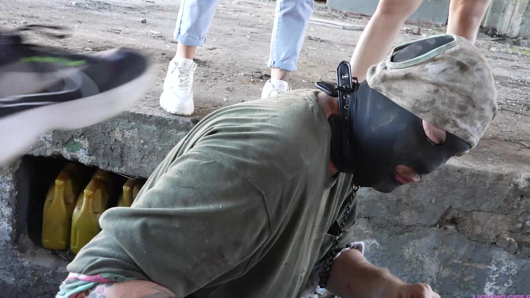 Licking Girls Feet - NICOLE, JANE, LANA and SAKURA - Humiliation fat and disgusting pig Clips4Sale