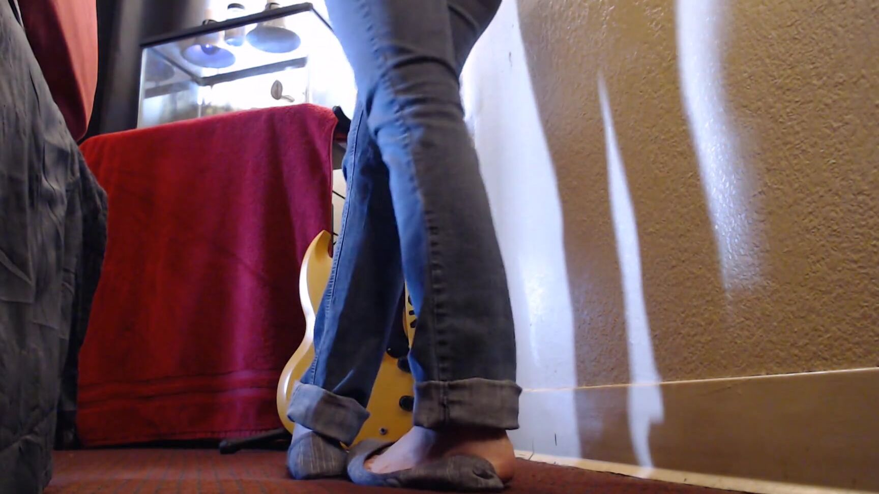 "Abby Anna" Jeans, Jean Fetish, Skinny Jeans, Ankles, Ballet Flats, Flats, Barefoot, Feet, Feet Fetish, Foot Fetish, Worship, Feet Worship, Suggest Abby Anna Gray Curly Ballet Flats Shoe Play Jeans pornhub