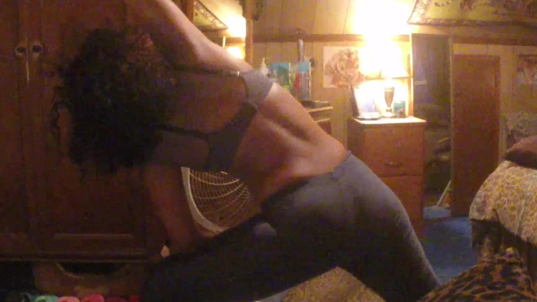 South Indian Girl Doing Butt Exercises