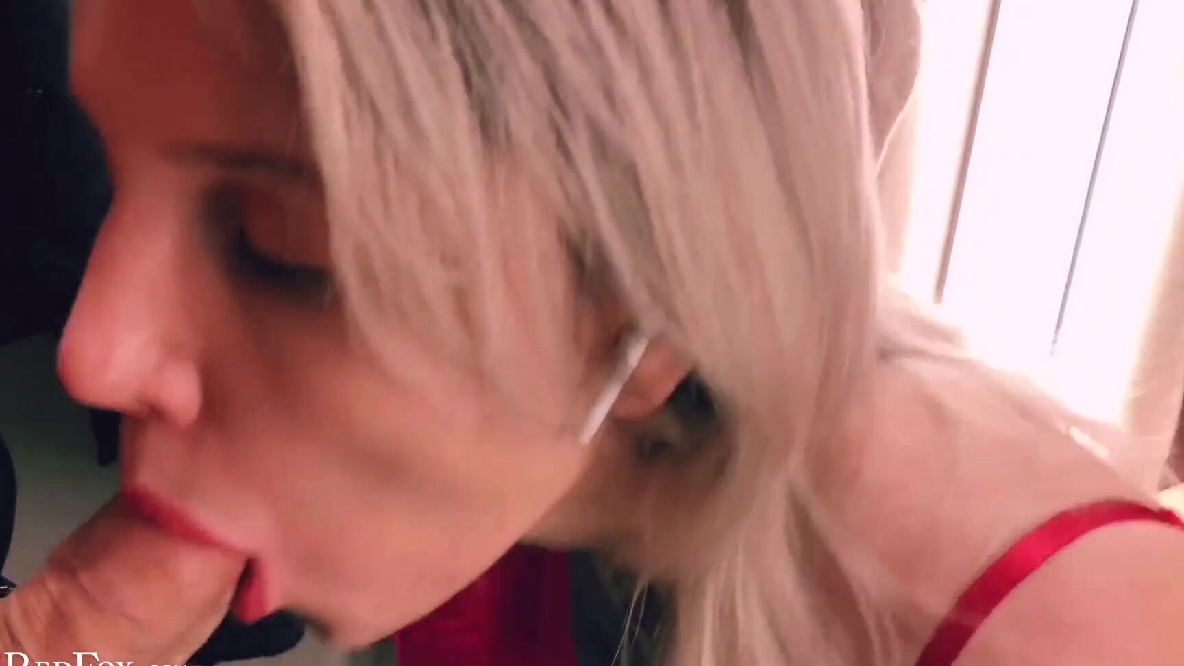 Red Fox Babe Suck Cock Lover In The Shop Cum In Mouth PornHubPremium