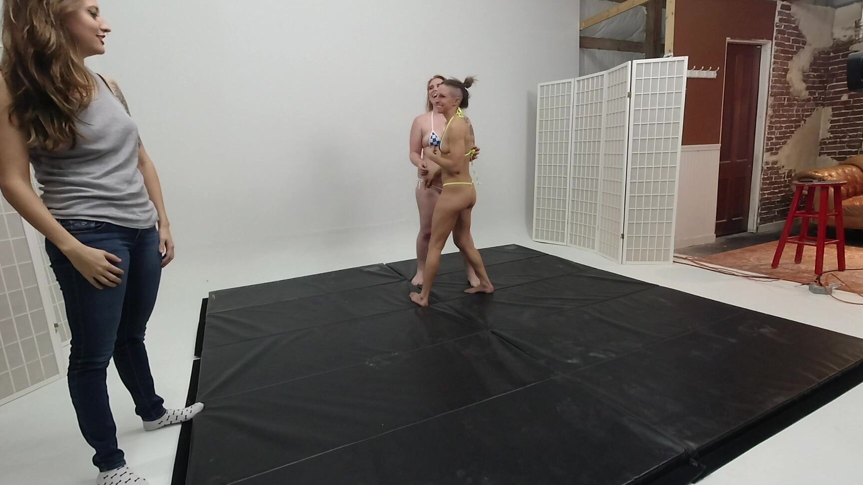 Lora Cross Bts Lora V Alexx Gold Wrestling Dominate
