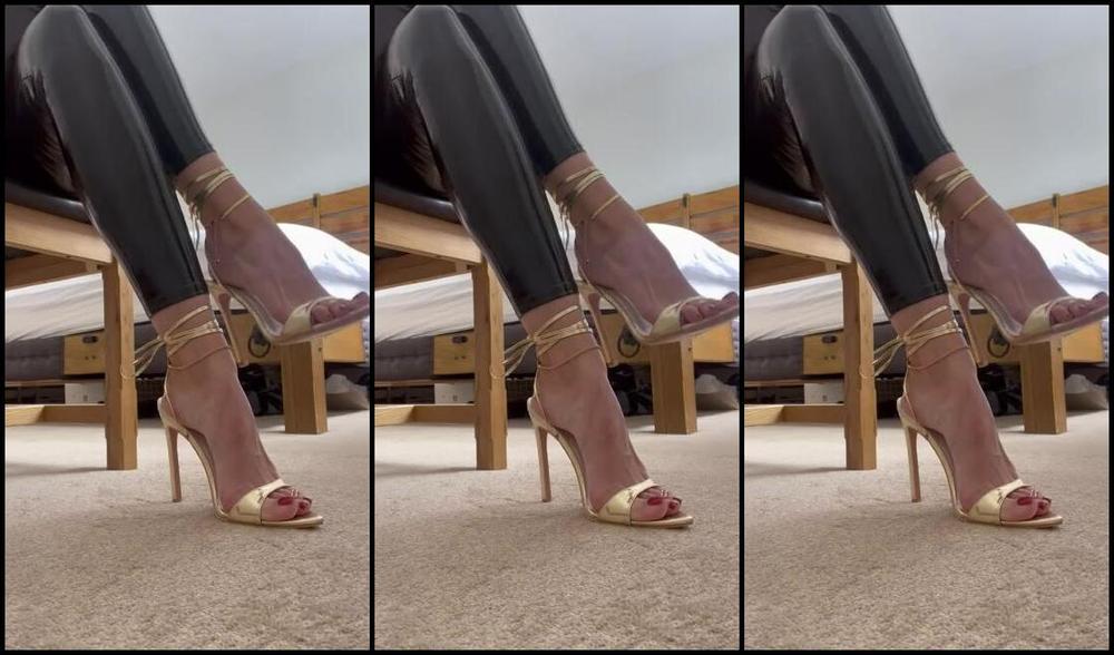 Heels Of Mine Nicknamed Heelsofmine 05 17 2023 Onlyfans Video As Because Some Of You Asked Me For Clip Leggings And Golden Heels