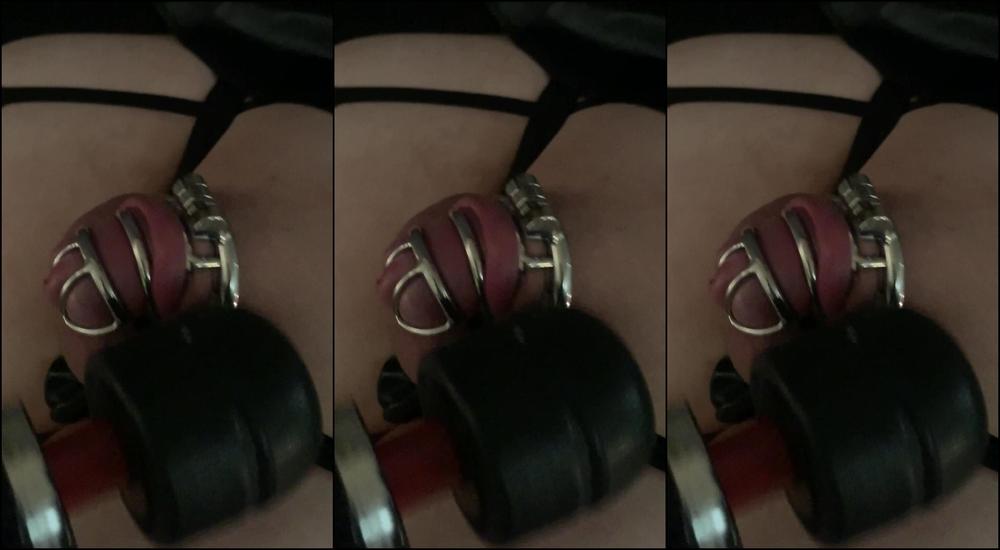 Lady Dark Angel Watch Me Tease My Sissy Slut Through His Chastity Cage