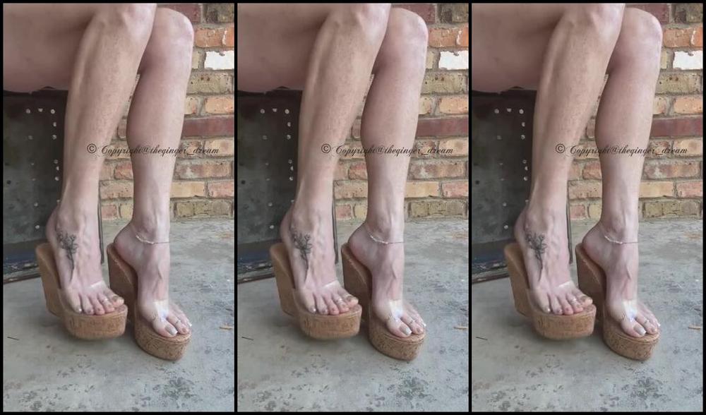 Thegingerdream Nicknamed Theginger Dream Onlyfans These Clear Wedges Are So Much Fun To Wear And Dangle
