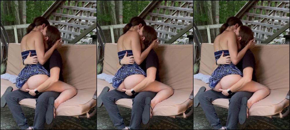 Mia Fraya Woods 2970456571 08 06 2023 New Strap On Sex Tape Mia Rides Me Outside On Our Porch Swing I Surprised Her