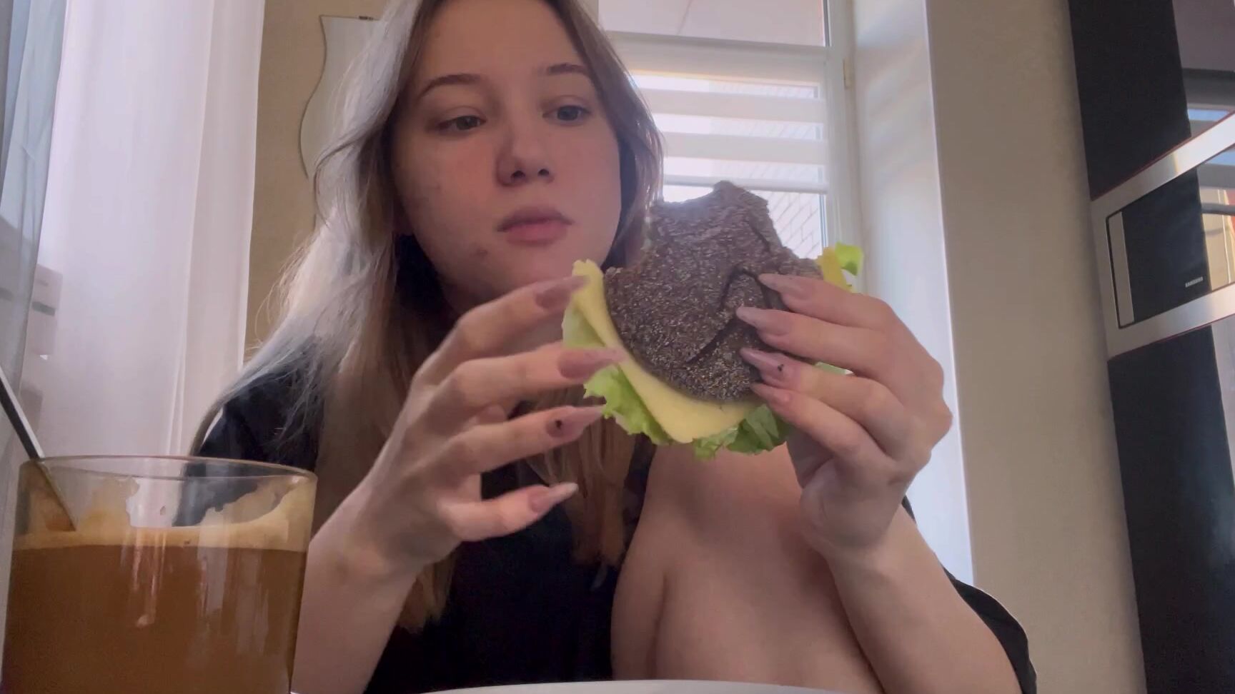 "Babyheavanian" eating, facestuffingovereating, food, mukbang, sfw, teens18plus BreakFAST and YouTubeeee manyvids