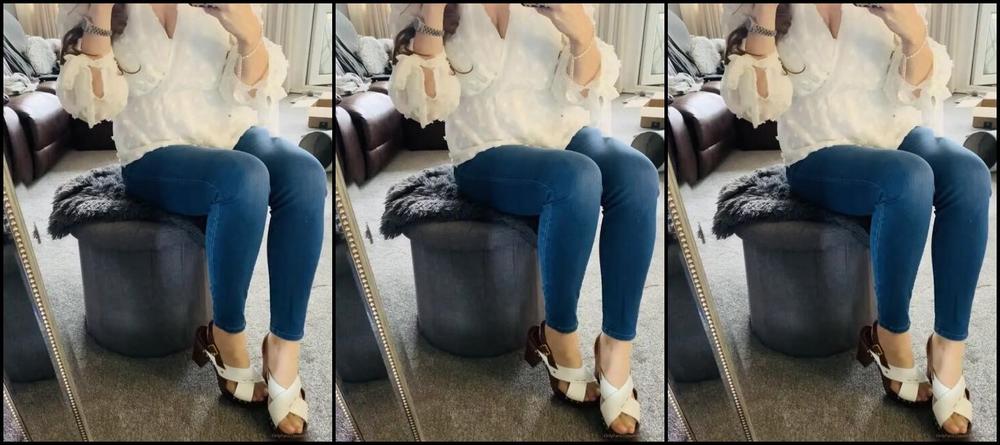 The Queen Of Sole Aka Missesdiscreets Onlyfans Today S Fit Nude Nylons Jeans 3