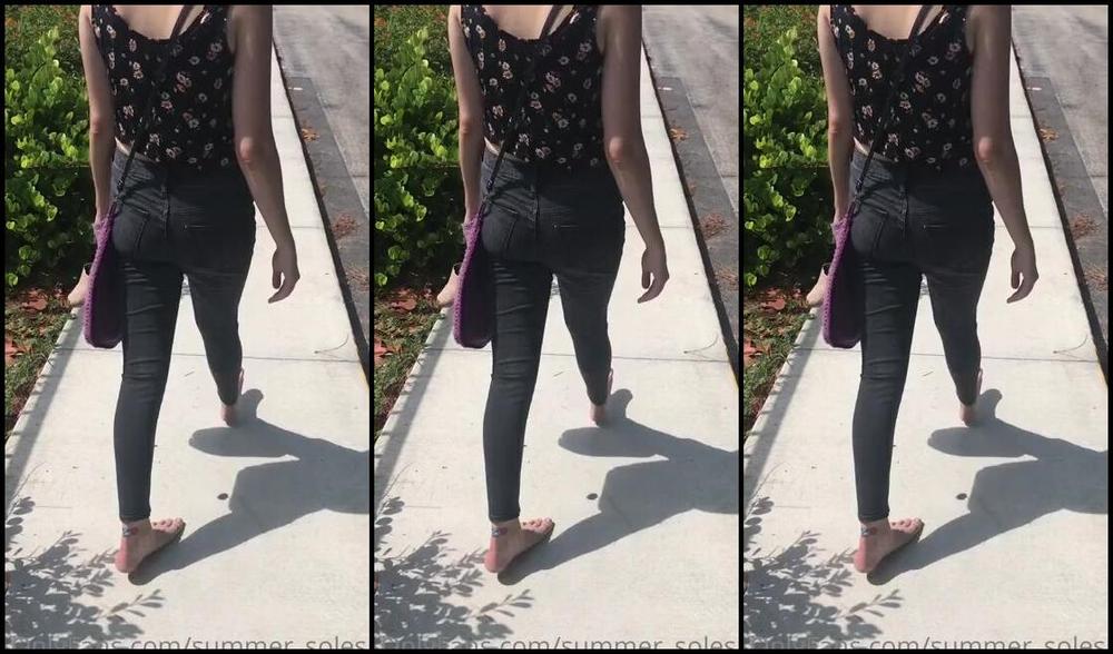 Summer Solesis Nicknamed Summer Solesis Onlyfans Side Street Bare Footin