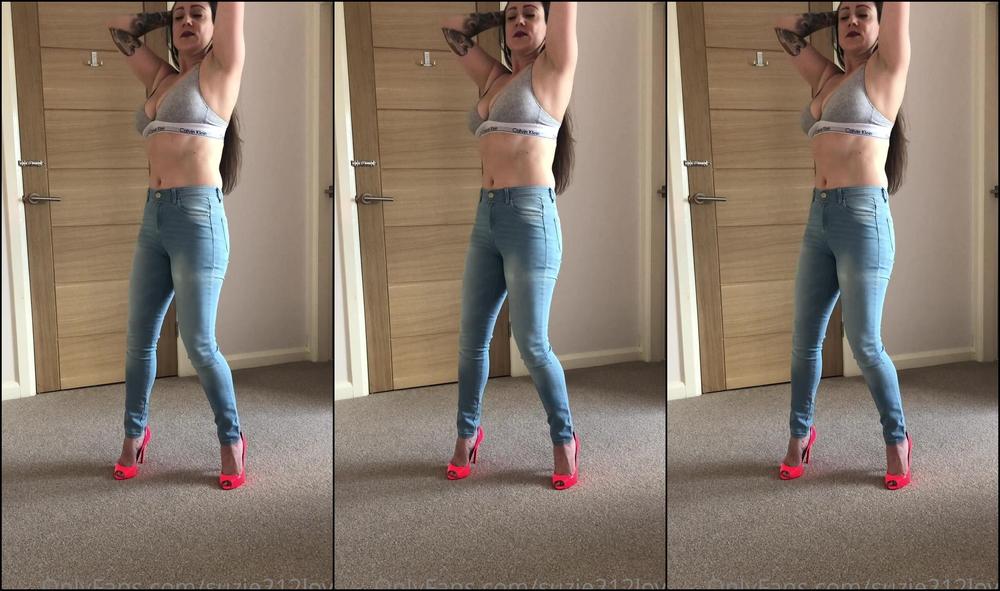 Suzie Love Sexy Jeans Strip Tease And Dance You Know You Love Seeing Me In Tight Regular Clothes Too