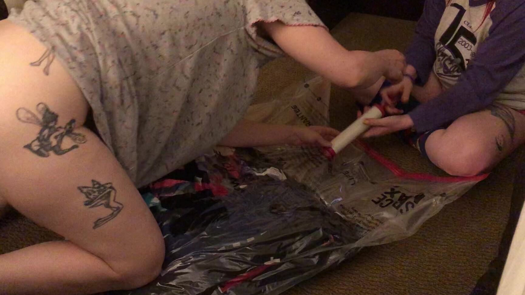 Camille Campbell Deflating Our Space Saver Bag P Hd