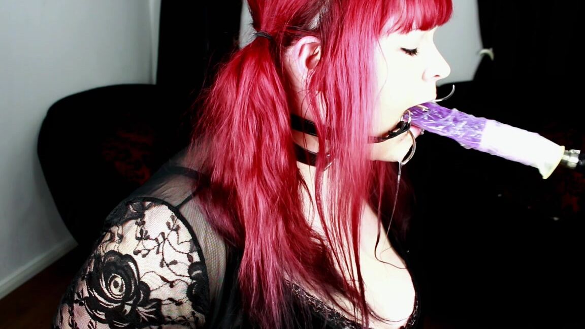 BBW, Chubby, Fuck Machine, Deepthroat, BDSM minademonic my 1st training with a fuck machine ManyVids