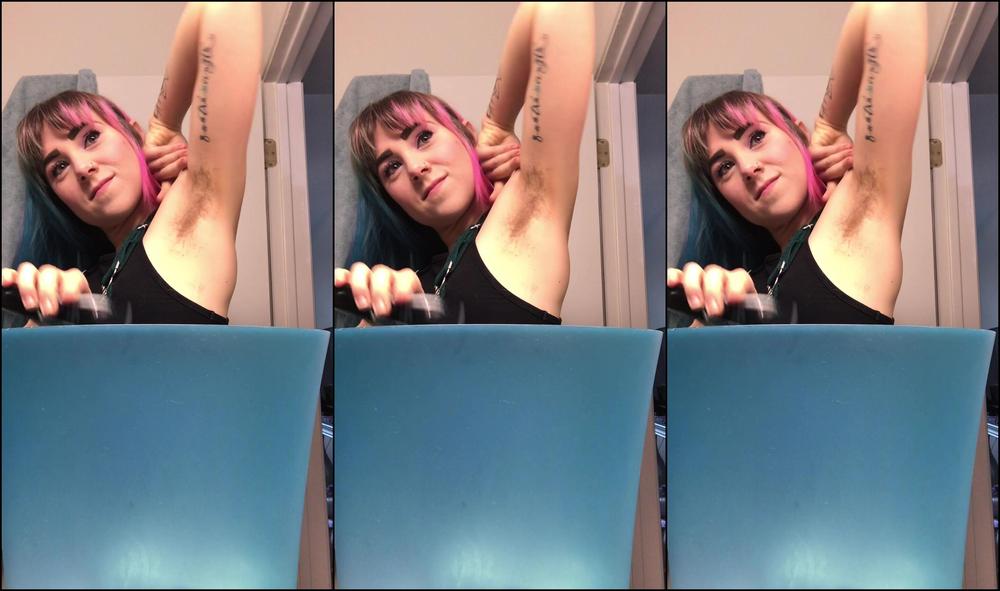 Kactuskutie Trimming My Long Thick Armpit Hair On Christmas Day