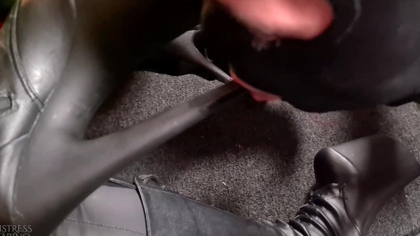 Mistresskarino Boot Worship For 2 Cruel Leather Mistresses