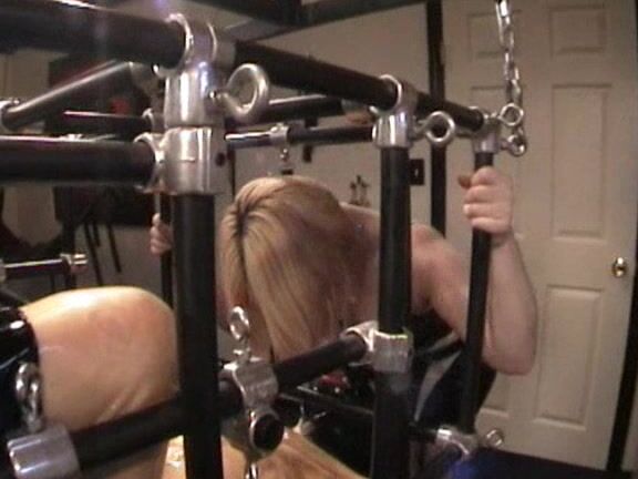 Suspended Cage Electric CBT Part 2 Orgasm AliceInBondageLand AliceInBondageLand