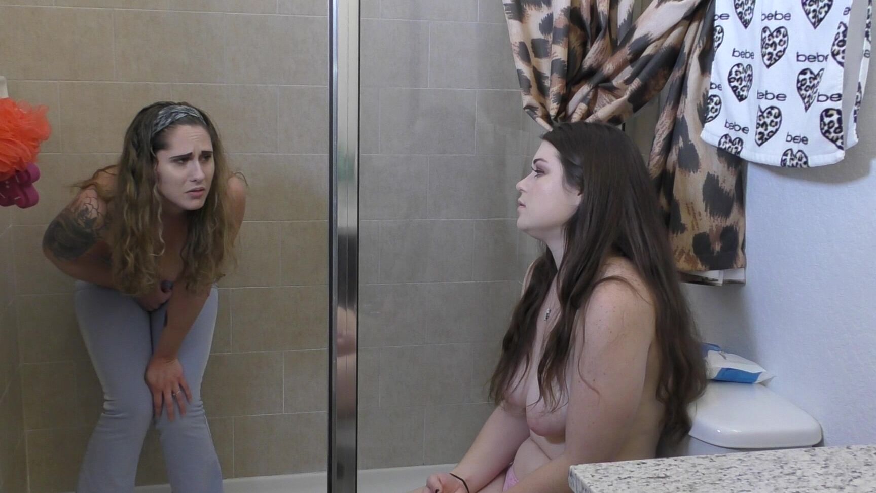 "Alexis Rain" brunette, desperation, female desperation, humiliation, topless akira s piss scared away manyvids