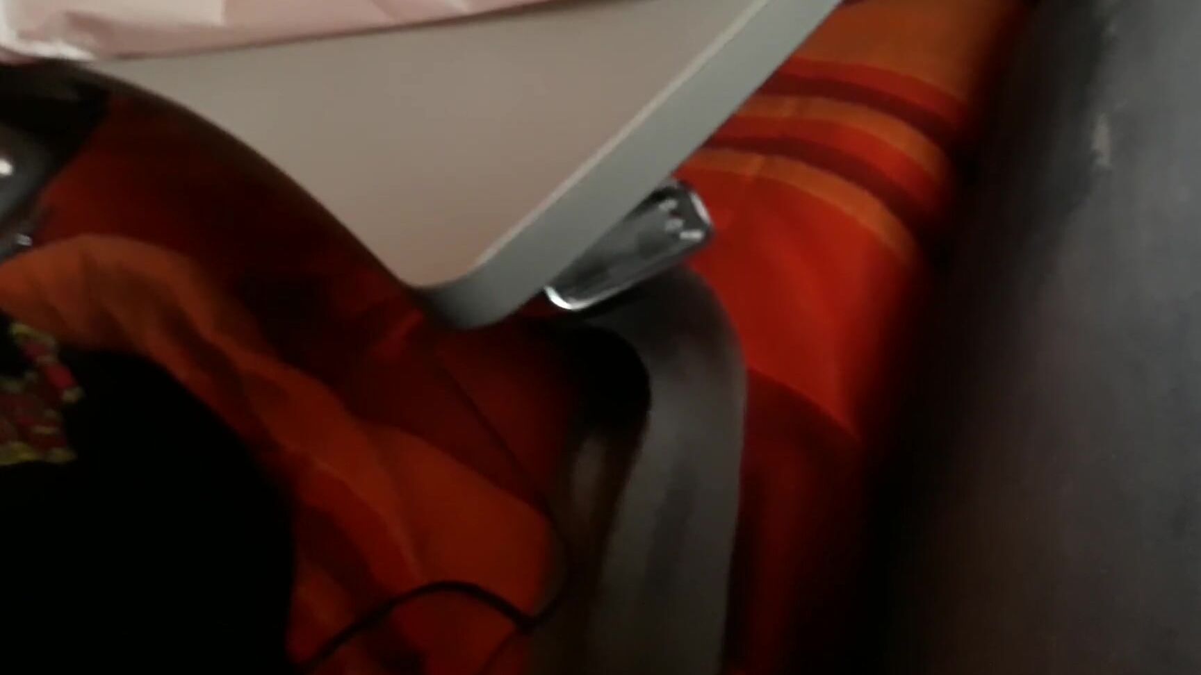 Dread Hot Public at Airplane Masturbating and  Hanjob Til Cum on Seat - VERY RISKY PornHubPremium