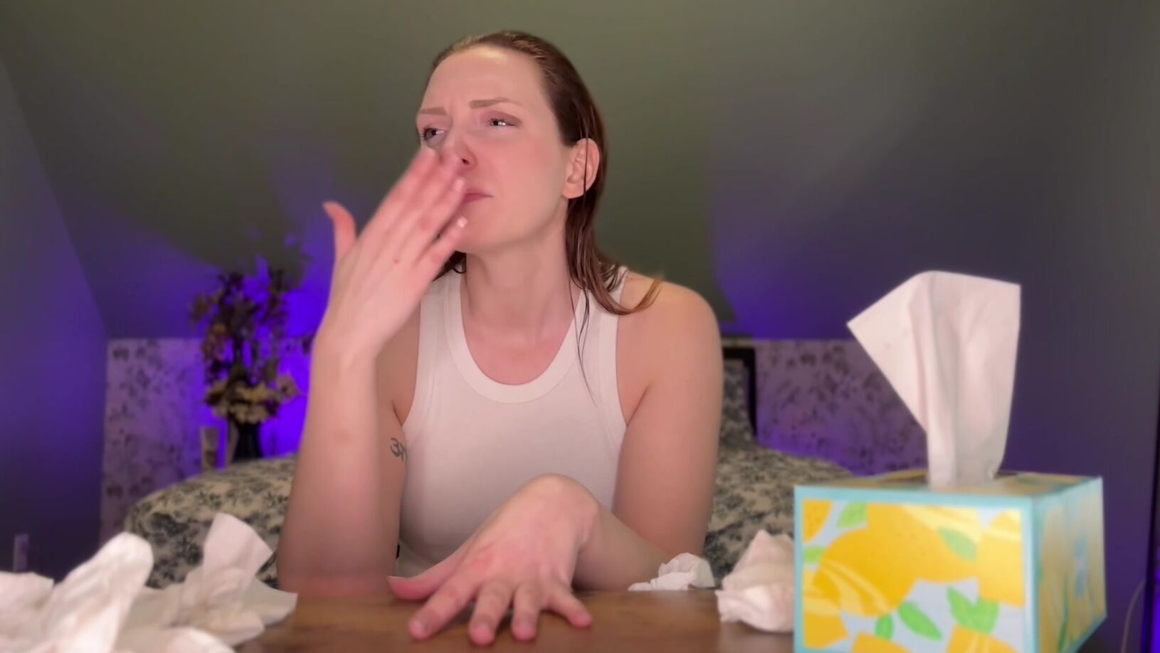 "SneezeGoddess" mucophilia, noseblowing, sfw, sick, sneeze, sneezefetish, sneezegoddess, sneezing, snot, snotty, tissues A Sick Day in the Life of Nadia More Like Snottia manyvids